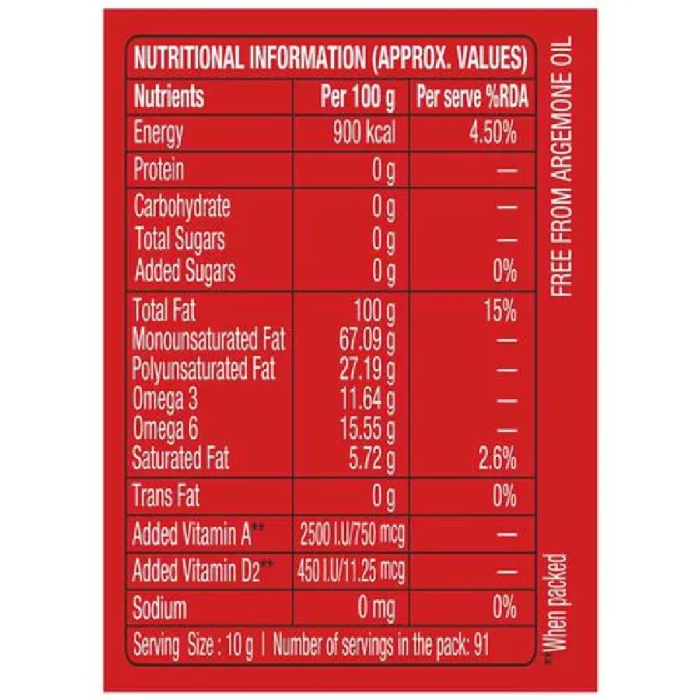 Dhara Oil - Mustard (Kachi Ghani), 1 L Bottle-4.webp